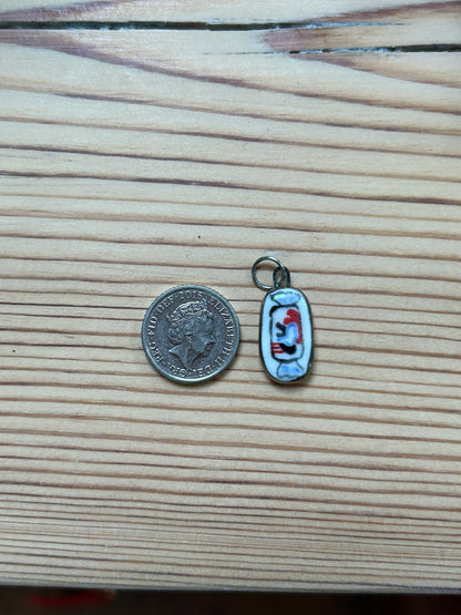 Hand-Sculpted Porcelain White Rabbit Pendant: Platinum Lustre Ceramic Necklace Charm