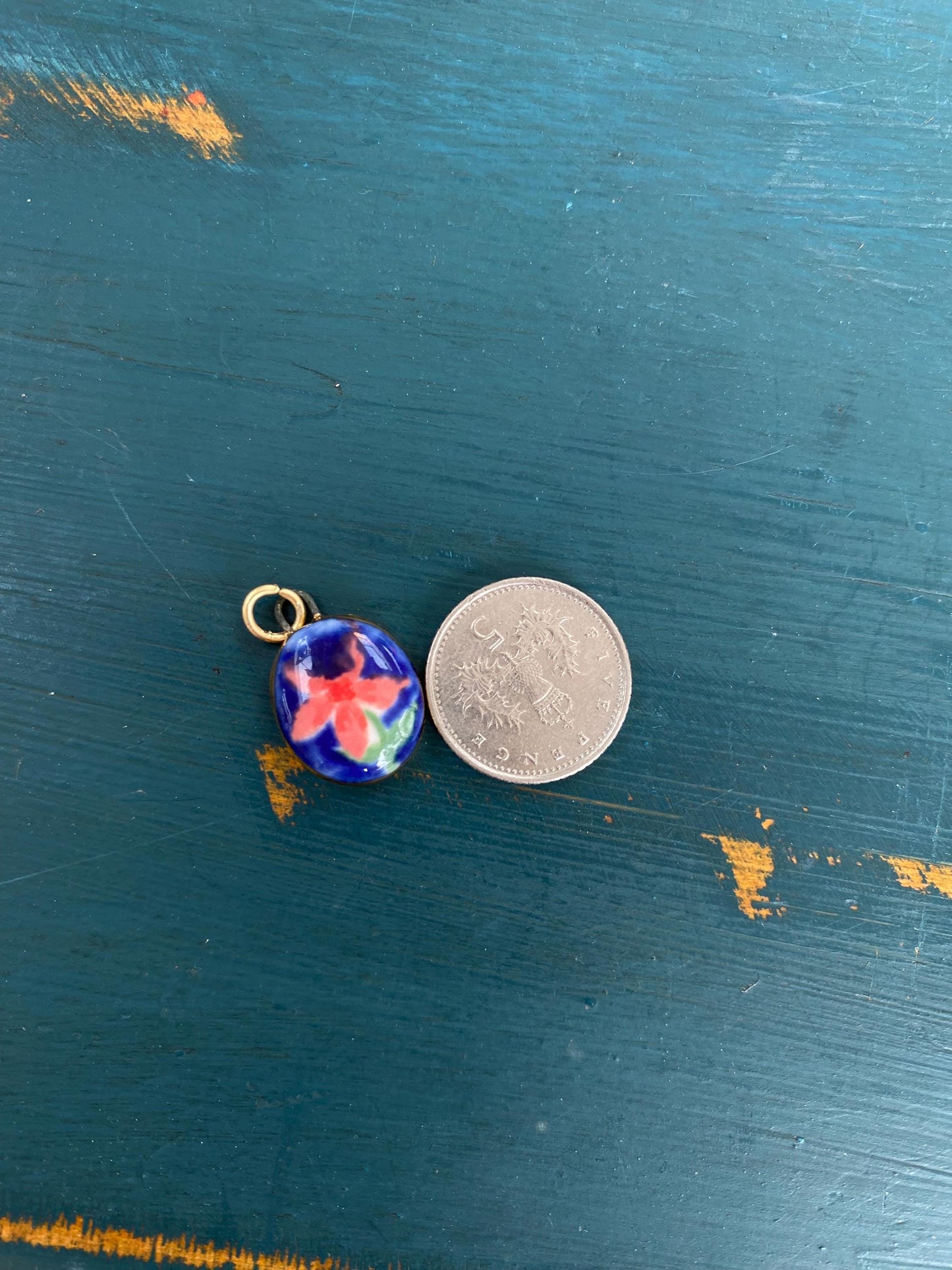 Hand-Sculpted Porcelain Flower Pendant: 24k Gold Lustre Ceramic Necklace Charm