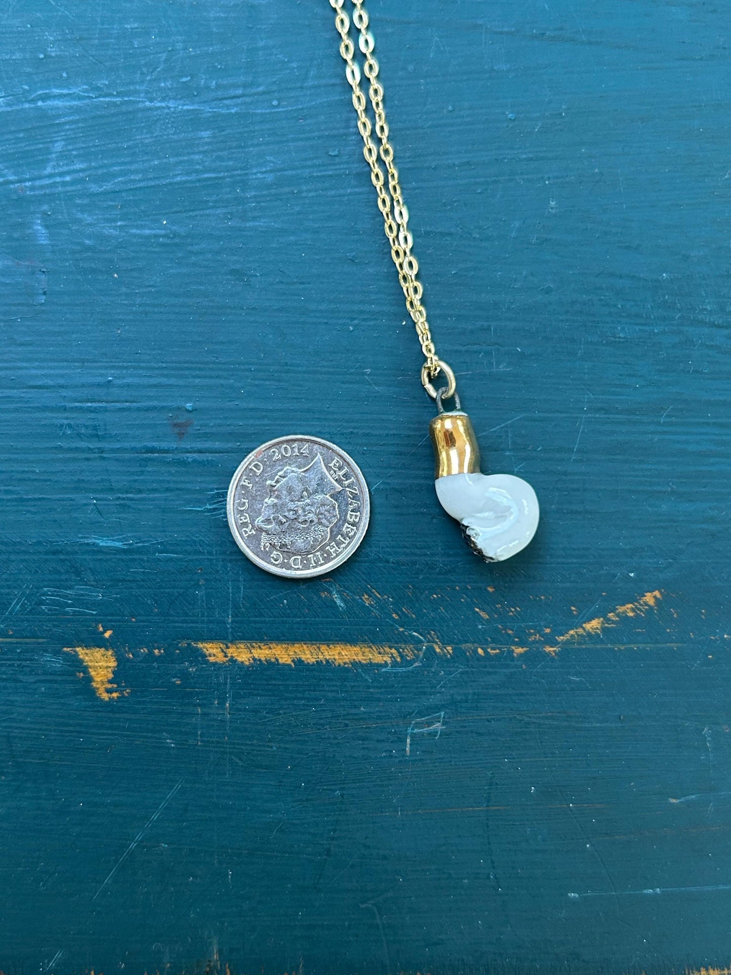 Hand-Sculpted Porcelain Cigarette Pendant: 24k Gold Lustre Ceramic Necklace Charm